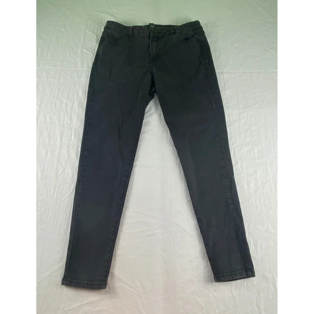 Lane‎ Bryant Mid Rise Super-Stretch Skinny Jeans Black Denim Size 14